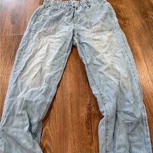 Wonderly Light Blue Relaxed Denim Pants